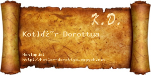Kotlár Dorottya névjegykártya